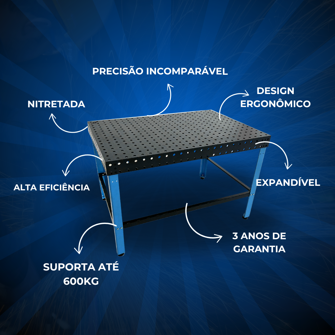 Mesa de solda LuccaZ Daily 6,3mm Nitretada 800x1200mm