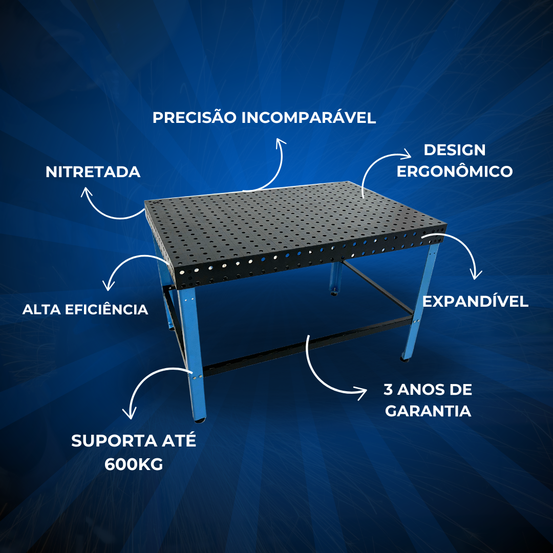 Mesa de solda LuccaZ Daily 6,3mm Nitretada 800x1200mm - MD81263-N